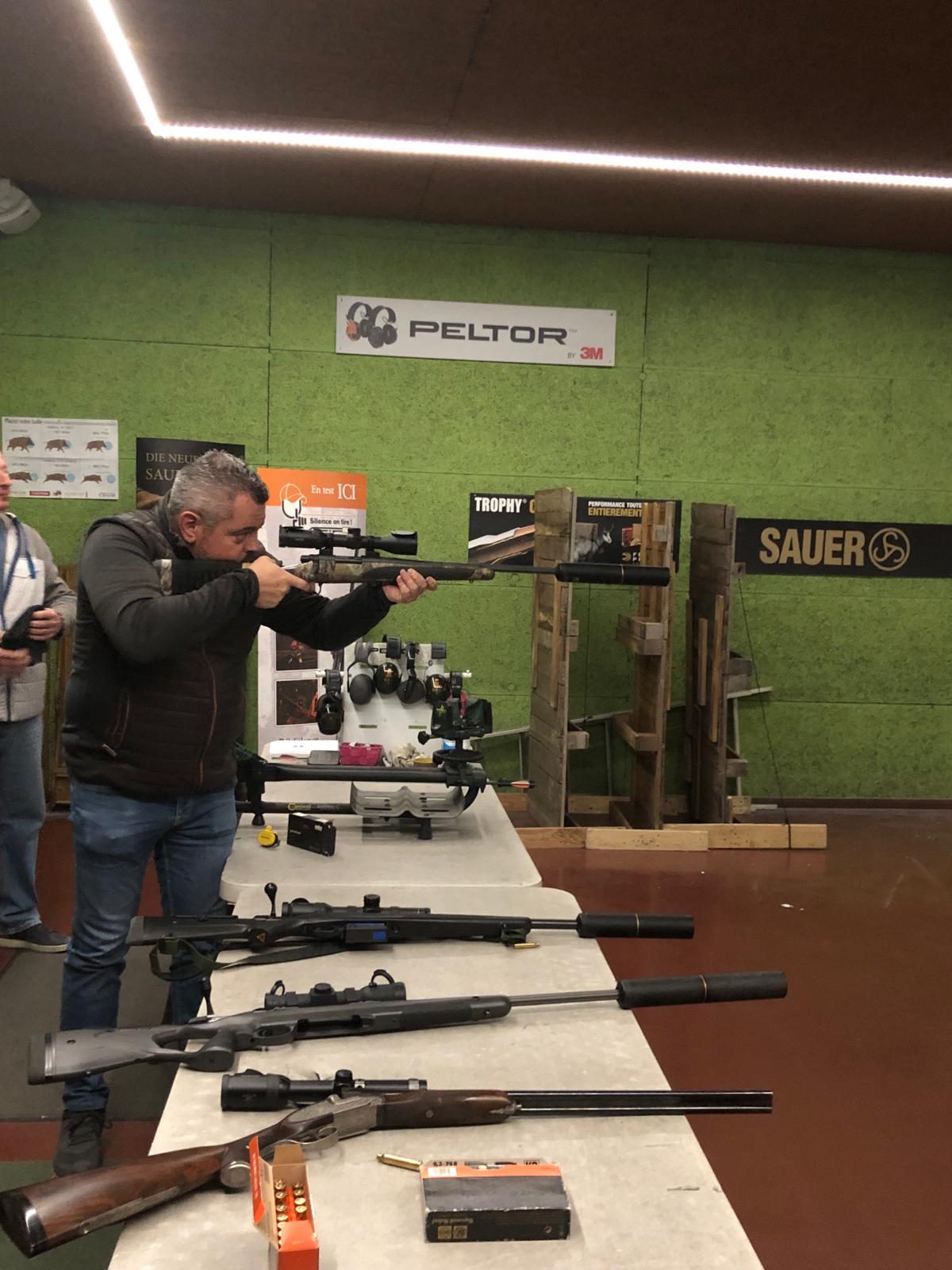 Entrainement au tir à la carabine / Cinétir dans l’1000 à Vonnas