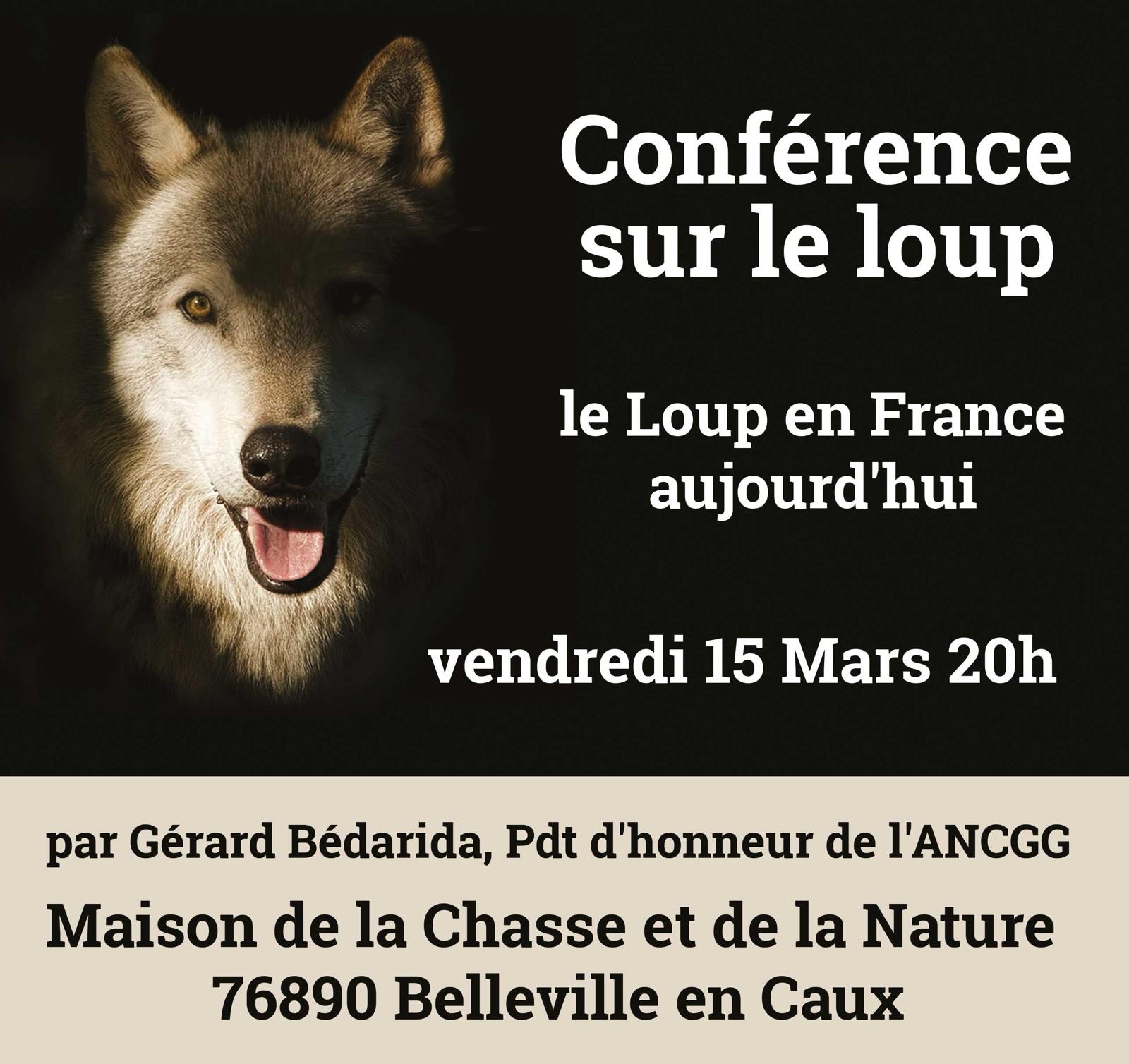 Conférence sur le Loup animé par Gérard BEDARIDA