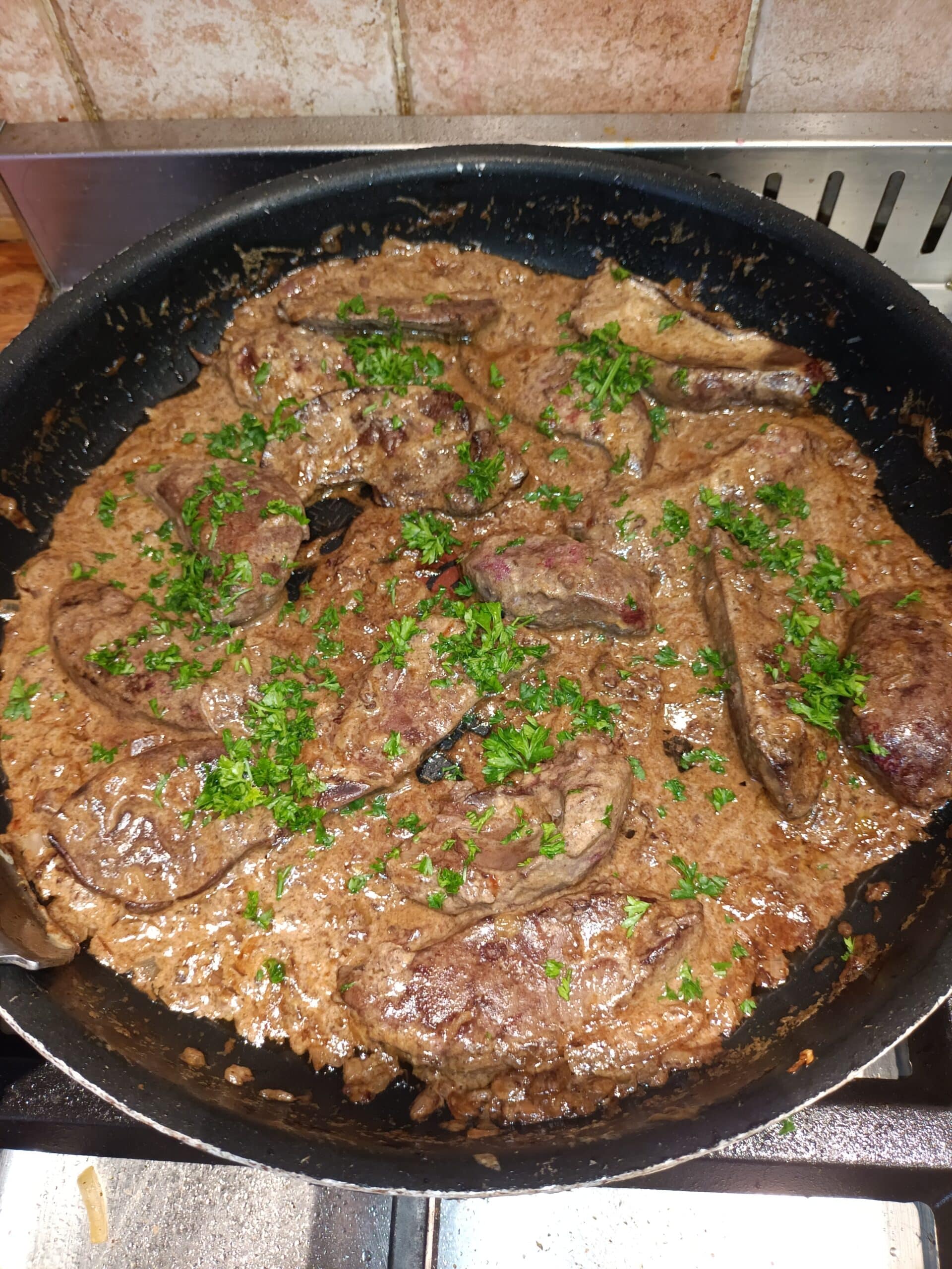 Abats de gibier à la crème