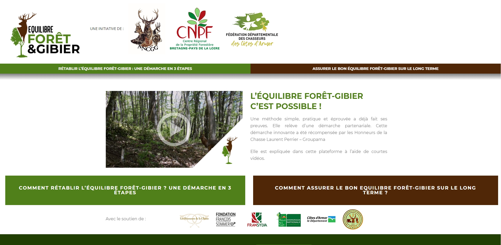 Lancement du site internet sur l’équilibre forêt-gibier